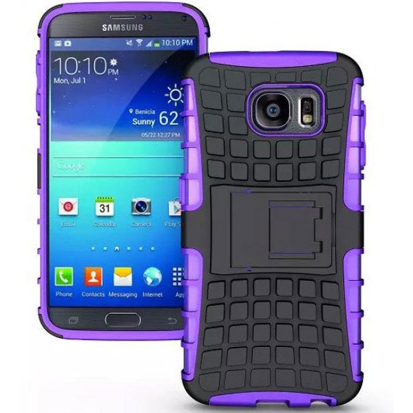 Wholesale Samsung Galaxy S6 Rugged Hybrid with Kickstand (Purple)